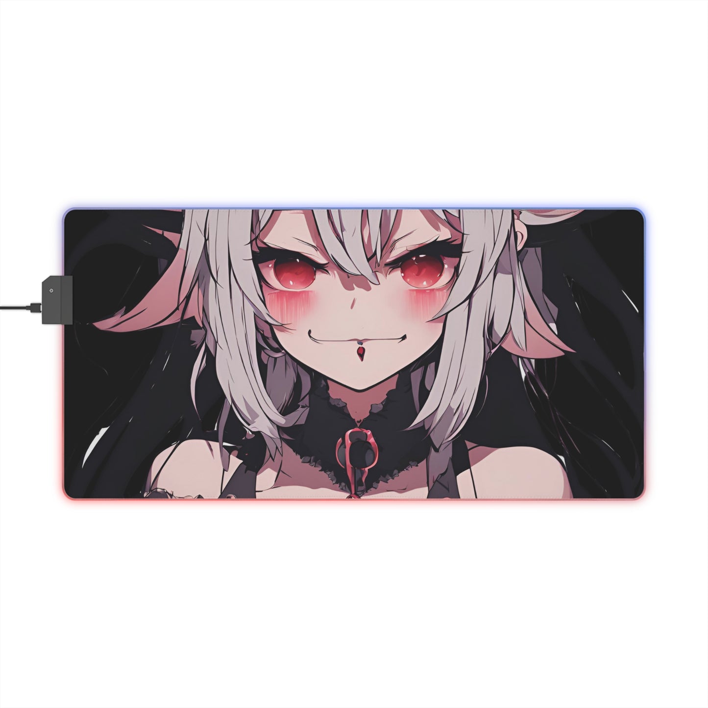 Anime girl smiling - Gaming Mouse Pad!