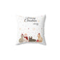 Merry Christmas and get another cat 2  - Spun Polyester Square Pillow